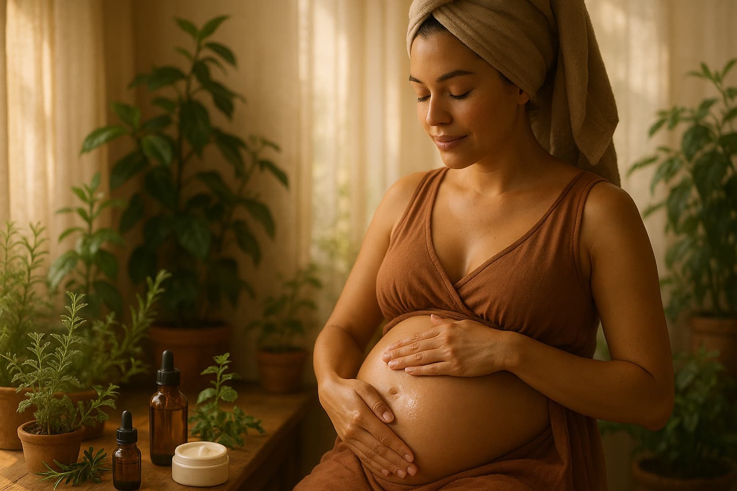 nacieranie brzucha ciążowego maścią